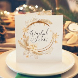 KARTKA świąteczna z Twoimi życzeniami Złote Święta (+złota koperta)