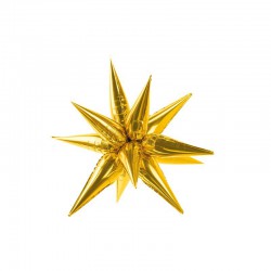 BALON sylwestrowy w kształcie gwiazdy 70cm 3D MEGA EFEKT
