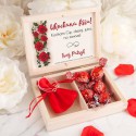 PREZENT na Walentynki skrzyneczka z bransoletką nieskończoność POZŁACANA róże