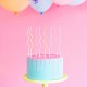 ŚWIECZKI na tort urodzinowy zakręcone 14cm MIX 8szt