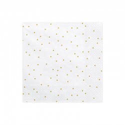 SERWETKI papierowe Gold Dots 33x33cm 20szt