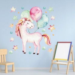 NAKLEJKI na ścianę do pokoju dziecka Unicorn Jednorożec 50x100cm