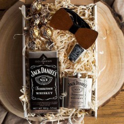 PODZIĘKOWANIE dla Świadka pudełko Z IMIENIEM Zestaw Jack Daniels