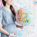 BALON na Baby Shower foliowy Boy or Girl pastelowy 35cm
