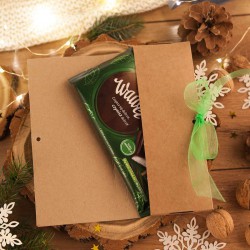 PUDEŁKO na czekoladę prezent firmowy kraft Naturalne Święta (+sznurek)