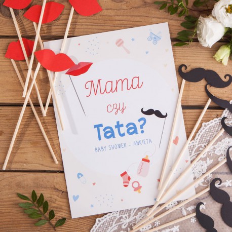 GRA Baby Shower Mama czy Tata? (+karteczki na piku)