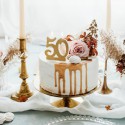 ŚWIECZKA na 50 urodziny brokatowa ZŁOTA