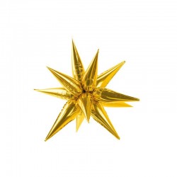 BALON sylwestrowy w kształcie gwiazdy 95cm 3D złoty