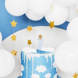 ŚWIECZKA na tort urodziny Z koroną Błękitna WYBIERZ CYFRĘ