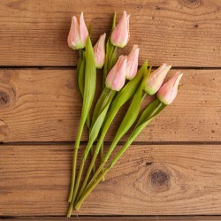 DEKORACJA na Wielkanoc bukiet tulipanów RÓŻOWE