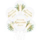 BUKIET balonów na Komunię z eukaliptusem MIX 6szt
