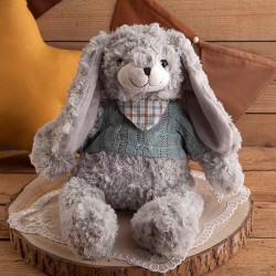 MASKOTKA na Wielkanoc dla dziecka Szary króliczek 25cm