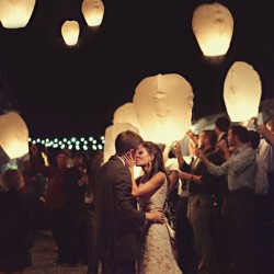LAMPION Spełnionych życzeń biały ślubny lampion szczęścia