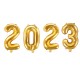 BALON sylwestrowy złoty cyfry 2023 MEGA 35cm