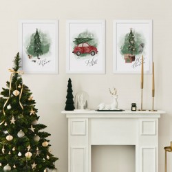 DEKORACJA świąteczna plakaty KOMPLET 3szt Zielone Święta