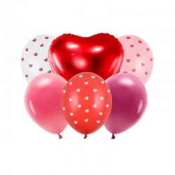 ZESTAW balonów na Walentynki Zaręczyny Be Mine Valentine 6szt