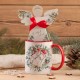 PREZENT świąteczny Kubek+pudełeczko z herbatką Z IMIENIEM Najpiękniejsze Święta