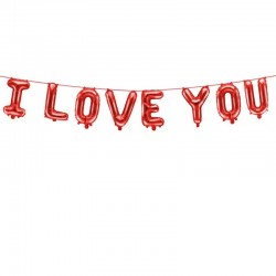 GIRLANDA balonowa na Walentynki Zaręczyny NAPIS I Love You 260cm