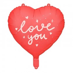 BALON na Walentynki Zaręczyny foliowy Miłosne Serce 35cm
