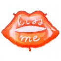 BALON na Walentynki Zaręczyny foliowy usta Kiss Me 86x65cm