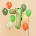 BALON na Urodzinki foliowy Cyfra 7 Krokodyl 85cm