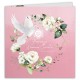 ZAPROSZENIA komunijne dla dziewczynki różowe z kwiatami 10szt (+koperty)