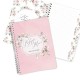 PREZENT dla Mamy z PODPISEM notatnik i kubek Różowe Kwiaty