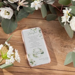 ZAPROSZENIE ślubne na telefon cyfrowe Białe Róże