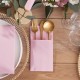 ZESTAW dekoracji stołu na Wieczór Panieński serwetki+kieszonki+bieżnik Różowe Kwiaty