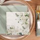 ZESTAW dekoracji stołu serwetki+kieszonki+bieżnik Białe Kwiaty