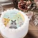 OPŁATEK na tort na Roczek/Urodzinki dziecka Kolorowe Zwierzątka Z IMIENIEM Ø20cm WYBIERZ CYFRĘ