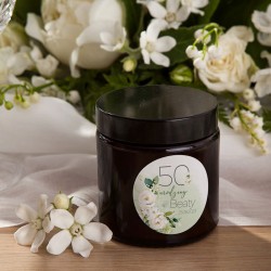 ŚWIECA sojowa na 50 urodziny podziękowanie dla gości Z IMIONAMI Białe Róże 120ml 100% Handmade