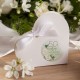 PUDEŁECZKA SERCA na 50 urodziny Białe Róże 10szt (+etykiety+białe wstążki)