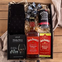 PREZENT dla Dziadka Z IMIENIEM Zestaw Jack Daniels Ognisty