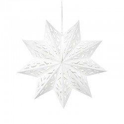 DEKORACJA świąteczna Gwiazda papierowa BIAŁA 50cm