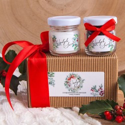 PREZENT świąteczny Z PODPISEM pudełko ze świecą i herbatką Najpiękniejsze Święta