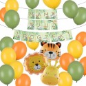 ZESTAW balonów i dekoracji na Roczek Safari MEGA DUŻY