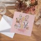 ZAPROSZENIA na Roczek dziewczynki Zwierzaki Safari różowe 10szt (+koperty)