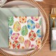 DEKORACJA stołu na Wielkanoc serwetki+kieszonki+bieżnik kurczaczki z eukaliptusem