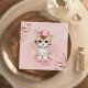 ZAPROSZENIA na Roczek dziewczynki Kotek w kwiatach 10szt (+koperty)