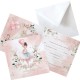 ZAPROSZENIA na urodziny dziewczynki różowe piękne 10szt (+koperty)
