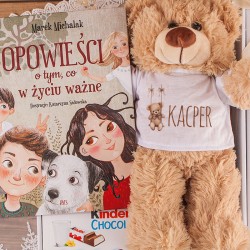 PREZENT na Roczek dla dziecka Z PODPISEM Maskotka z personalizacją i książka