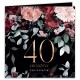 ZAPROSZENIA na 40 urodziny czarne eleganckie 10szt (+koperty)