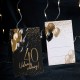 WINIETKI na 40 urodziny czarno-złote 10szt