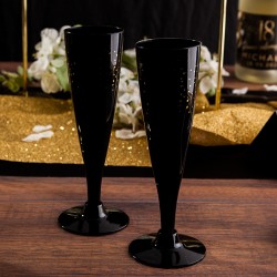 KIELISZKI do szampana na urodziny Black&Gold 4szt