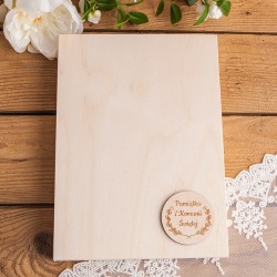 BIBLIA na Komunię w drewnianym pudełku Z PERSONALIZACJĄ piękny duży prezent