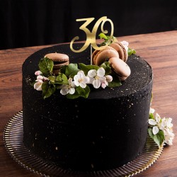 TOPPER na tort na 30 urodziny Złoty