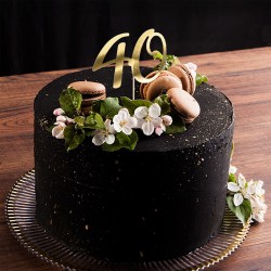 TOPPER na tort na 40 urodziny Złoty