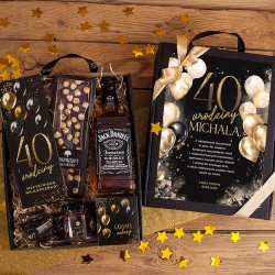 PREZENT na 40 urodziny Z IMIENIEM Zestaw Jack Daniels MEGA