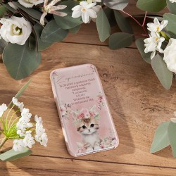 ZAPROSZENIE na Urodziny dziewczynki na telefon Kotek w kwiatach